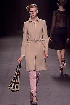 beige coat with pink pants