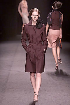 fitted brown wool coat
