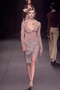 multi cotton slit fitted pencil skirt