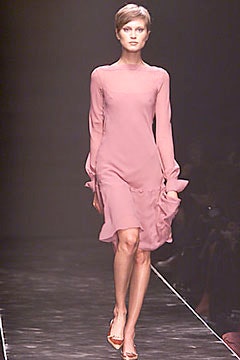 pink silk fitted dress