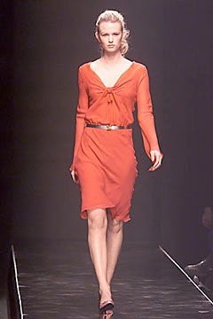 red silk fitted dress