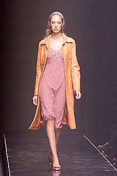orange coat and pink dress