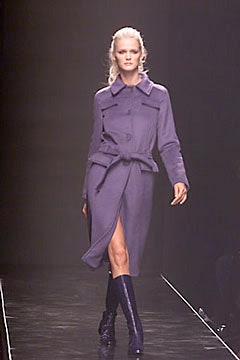 fitted purple wool coat