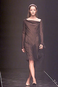 black silk off-shoulder dress