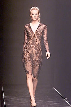 black lace embroidered dress