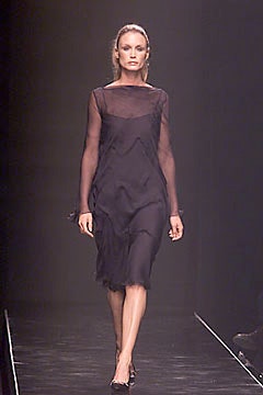 black sheer draped midi dress