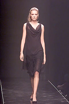 black silk sleeveless dress