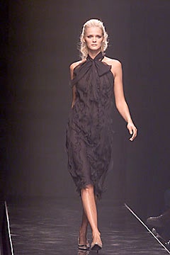 black silk ruffled midi dress
