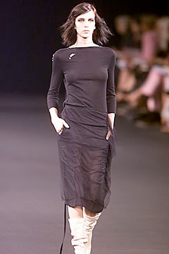 black silk mesh long-sleeve dress