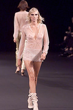 beige sheer shirt with white mini skirt