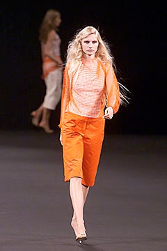 fitted orange top and shorts