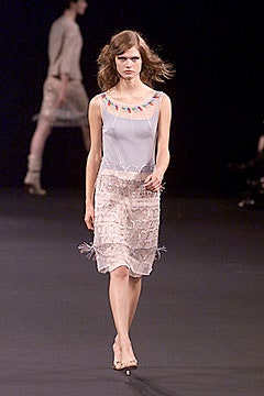 gray pink ruffled midi dress