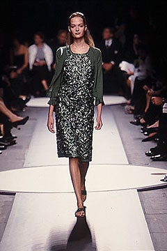 green embroidered dress with jacket