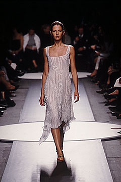 white silk sleeveless dress