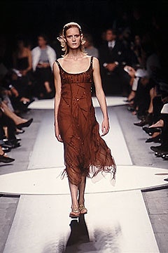 brown silk sleeveless dress