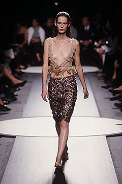 brown sequin fitted pencil shiny skirt