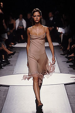 fitted pink silk dress