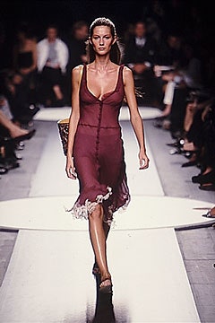 fitted red silk midi dress