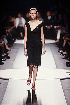 black silk sleeveless dress