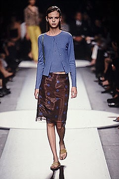 brown fitted printed skirt