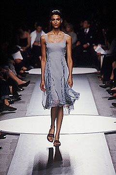 gray silk sleeveless dress