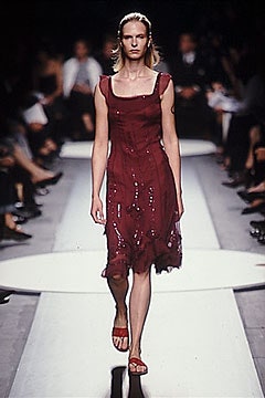 red silk sleeveless v-neck fitted embroidered tiered dress