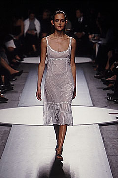fitted white silk sleeveless dress