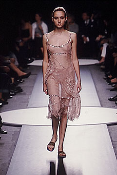 pink silk sleeveless dress