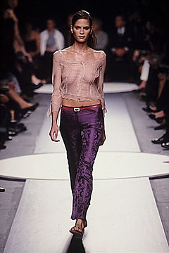 purple velvet slim straight-leg pants
