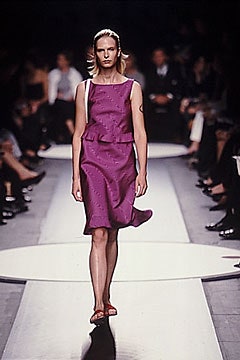 fitted purple cotton dress