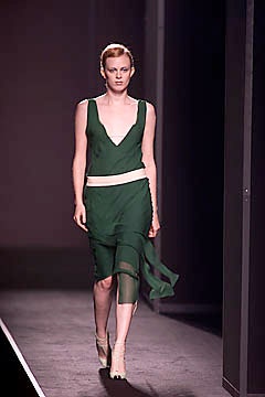 green silk sleeveless dress