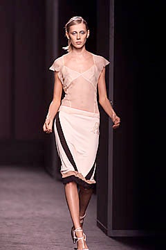 beige sheer top and white midi skirt