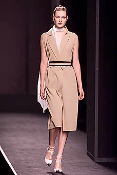 beige fitted sleeveless jumpsuit