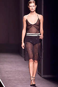 black sheer sleeveless dress