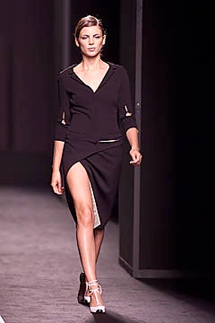 black fitted midi dress