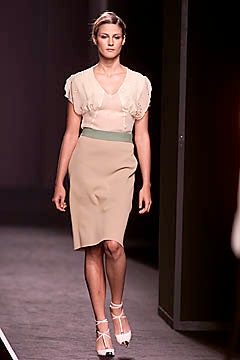 beige fitted silk midi dress