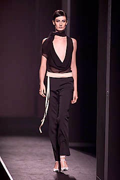 black fitted top with pants