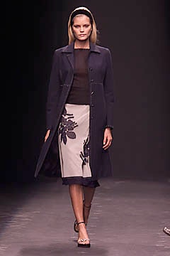 black wool tailored coat with pencil skirt
