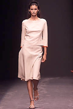 beige silk fitted midi dress