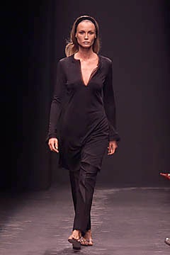 black silk fitted dress and pants
