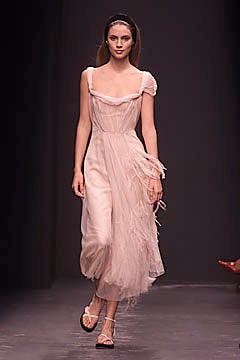 pink silk tulle midi dress