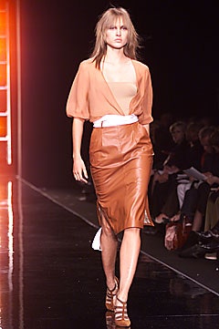 orange silk short-sleeve v-neck relaxed draped blouse