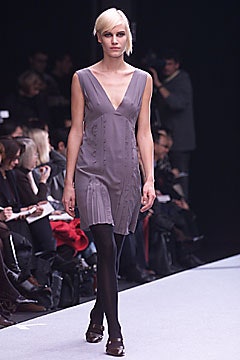 gray silk sleeveless dress