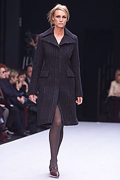 fitted black wool coat