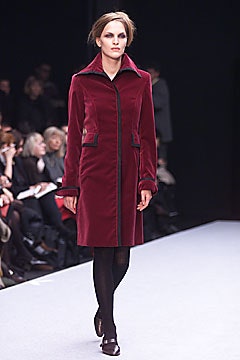 fitted red wool coat