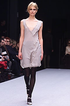 gray silk sleeveless dress