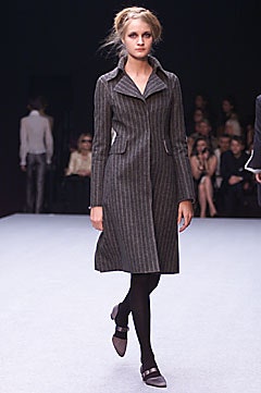 gray wool fitted coat