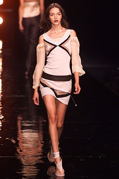 white and black ruched mini dress