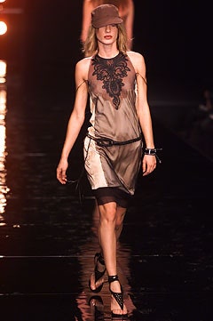 beige silk sleeveless v-neck fitted embroidered layered dress