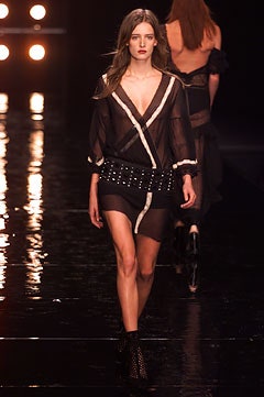 black sheer mini dress